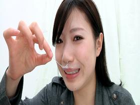 美女の高粘度鼻水鑑賞　サンプル画像04